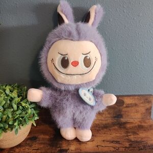Labubu Plush Stuffed Animal Purple Monster Doll Rabbit Dinosaur Lavender Soft